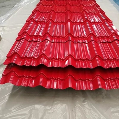 ASTM AISI SGCC Dx51d Dx52D 0,12-6mm Rot Blau Vollharte Farbe Beschichtet mit Zink Metall Welldachblech Welldachblech aus Stahl