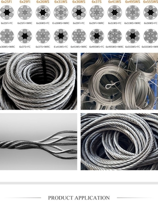6X19 6X19s 6X19 Iws Stahlkabel Stahldrahtseil Galvanized Ungalvanized Anpassung